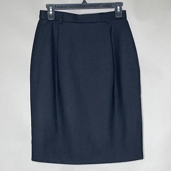 Talbots | Black Pure Wool Skirt | Made in USA Size 6 - Picture 2 of 9